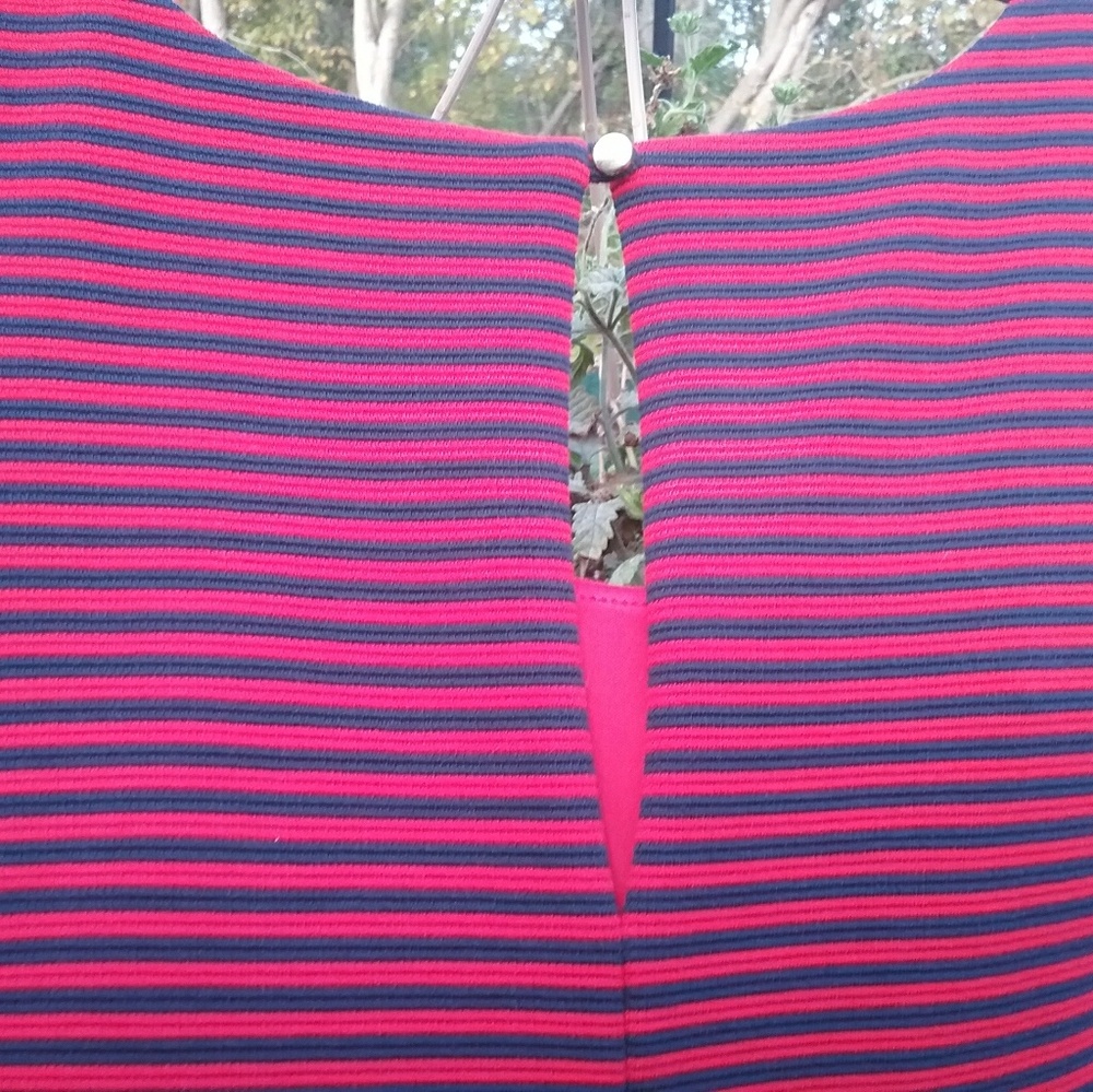 Express Striped Sleeveless Skater Dress - Picture 7 of 8